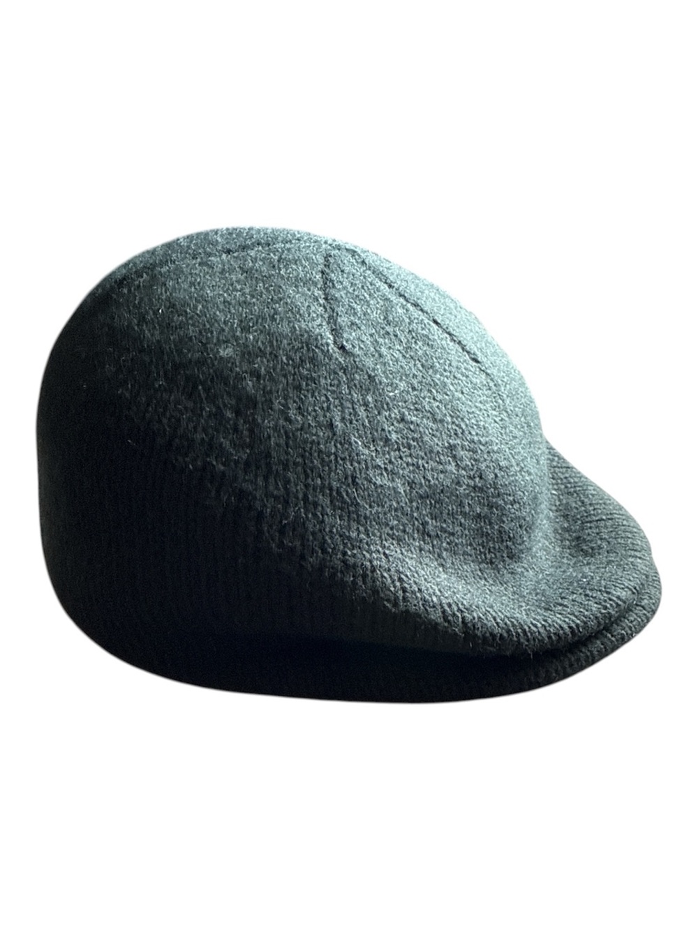 Black Knit Jockey Cap USA Made ACTWU Union Label Equestrian vintage